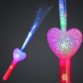 60 Day Imprintable Fiber Optic Pink Heart Wand